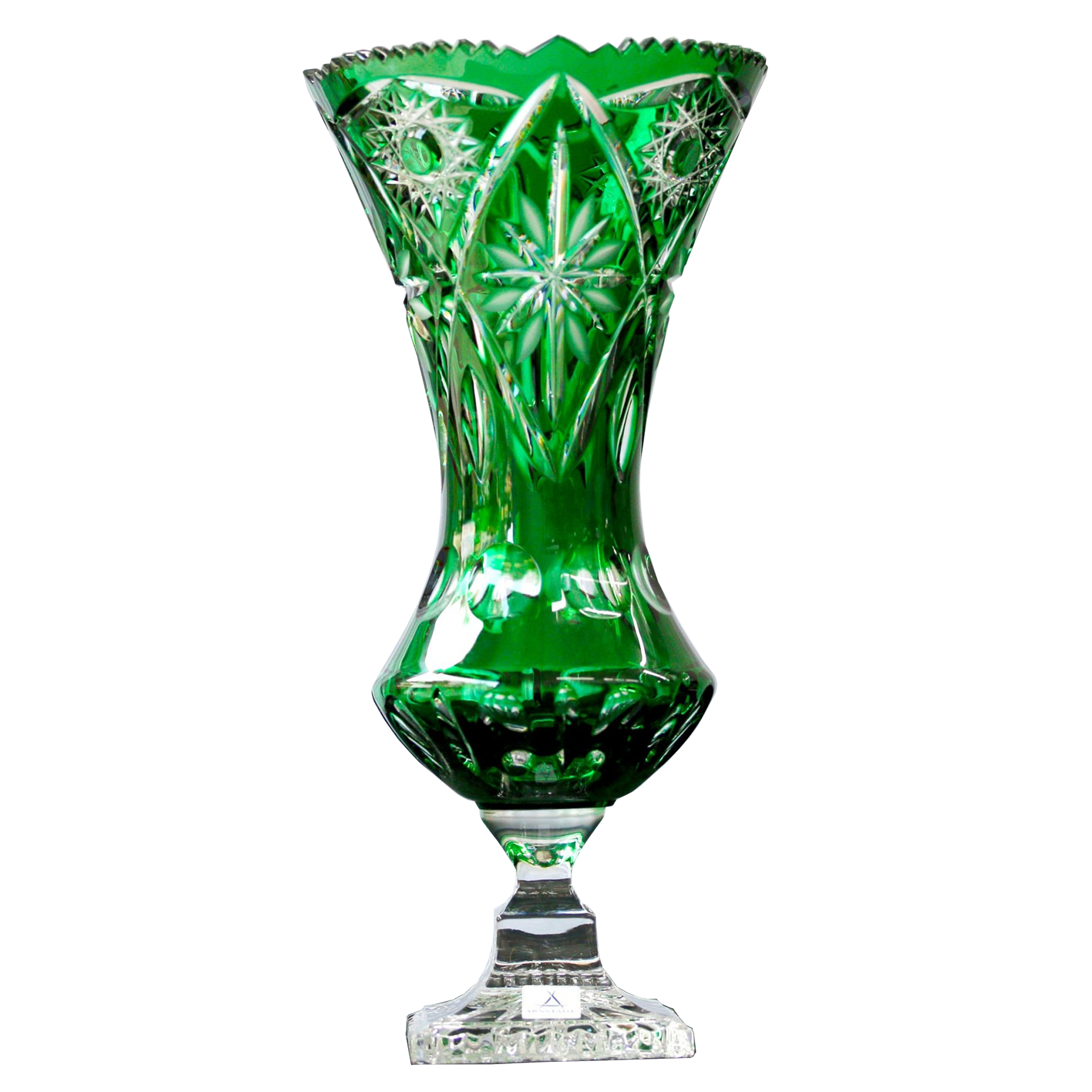 Green Crystal Vase